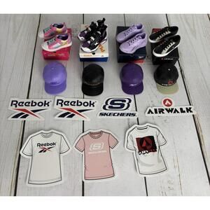 Zuru Mini Brands Sneakers Lot of 4 Shoes Boxes‎ Hats & Stickers Airwalk Reebok